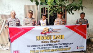 ‎Minggu Kasih Salurkan Keberkahan di Desa Pare Pare melalui Personil Polsek Air Putih