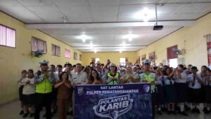 Sat Lantas Polres Pematangsiantar Gelar Police Goes to School, Edukasi 1.024 Siswa Tertib Berlalu Lintas